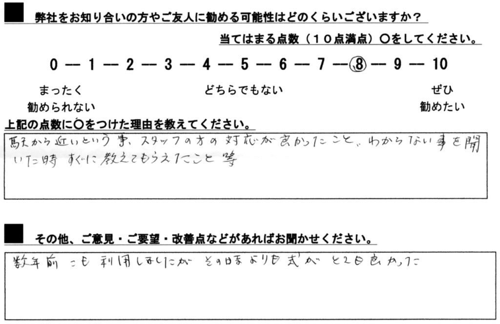 2021年12月 F様